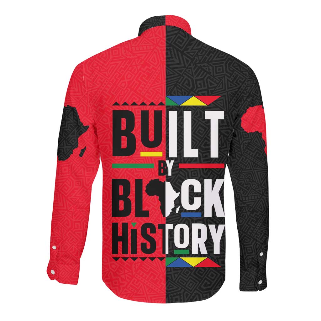 Built By Black History Long Sleeve Button Shirt