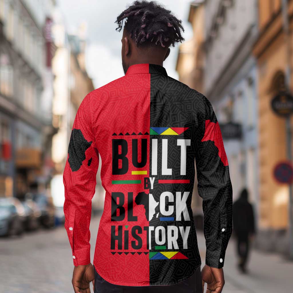 Built By Black History Long Sleeve Button Shirt