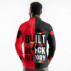 Built By Black History Long Sleeve Polo Shirt