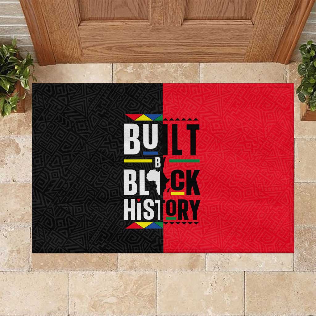 Built By Black History Rubber Doormat