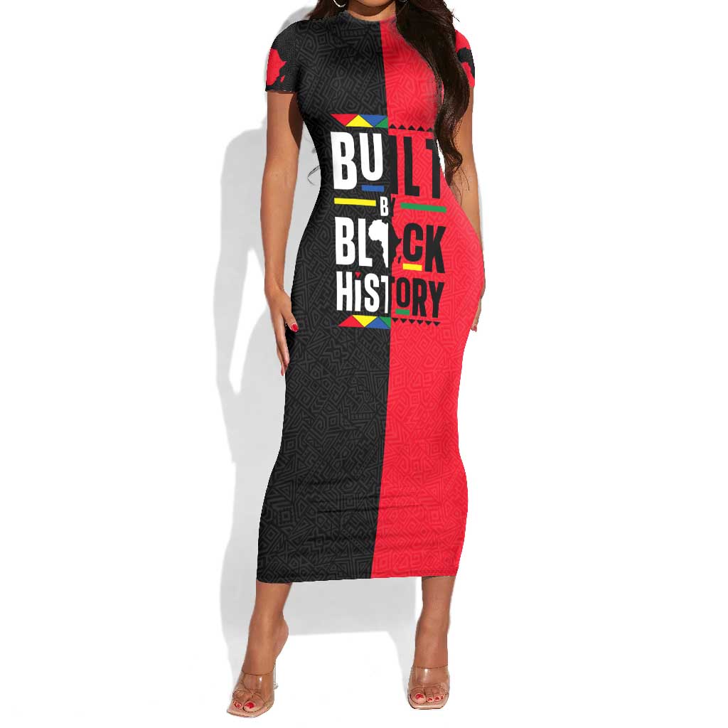 Built By Black History Short Sleeve Bodycon Dress