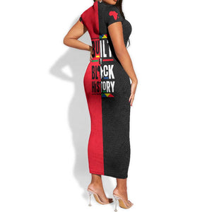 Built By Black History Short Sleeve Bodycon Dress