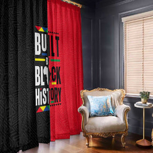 Built By Black History Window Curtain