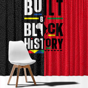 Built By Black History Window Curtain