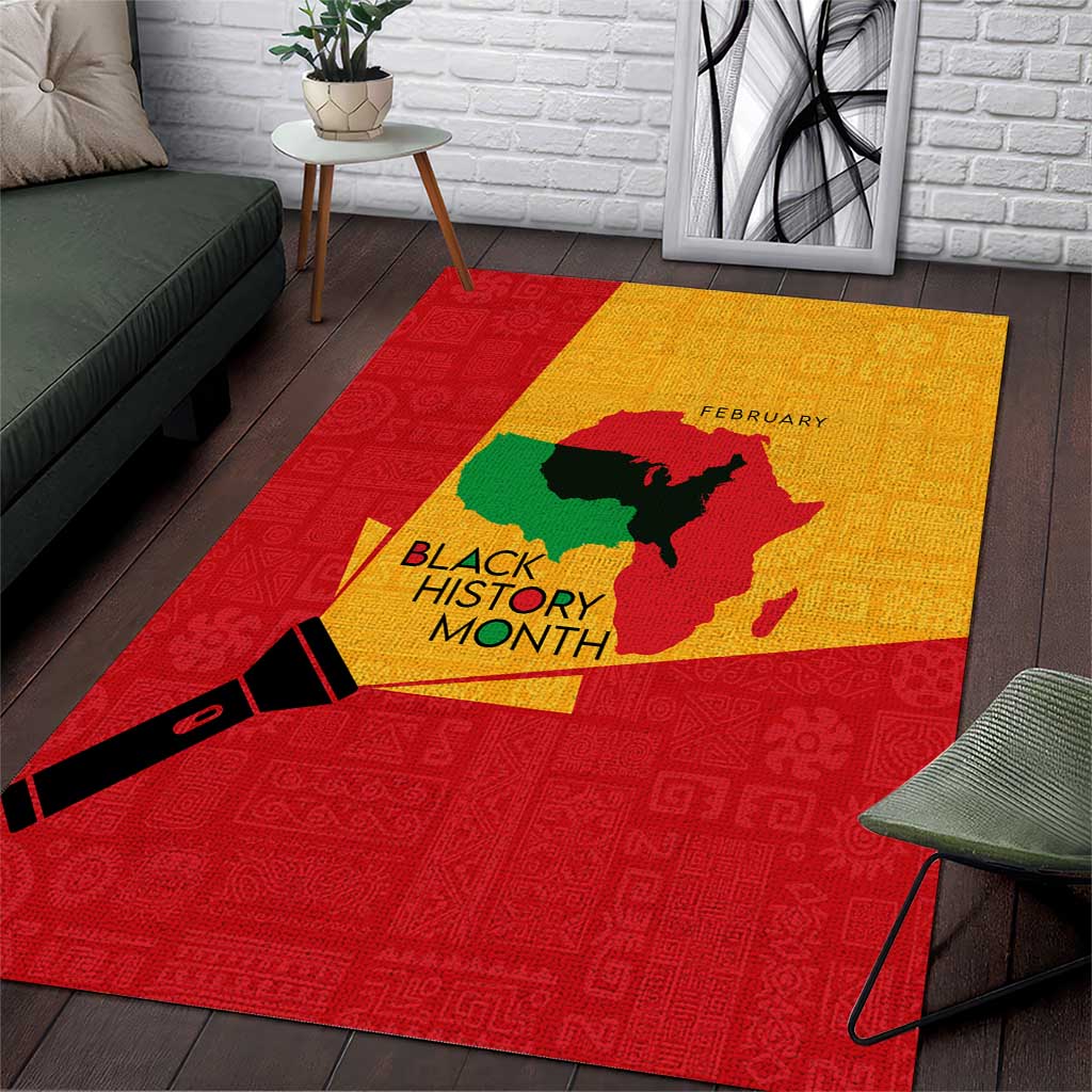 Black History Month Area Rug - African February Design