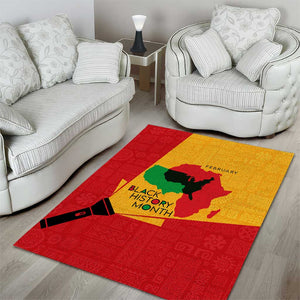 Black History Month Area Rug - African February Design