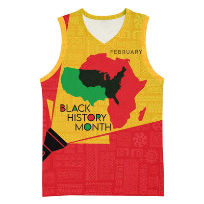 Black History Month Basketball Jersey - African February Design DT02