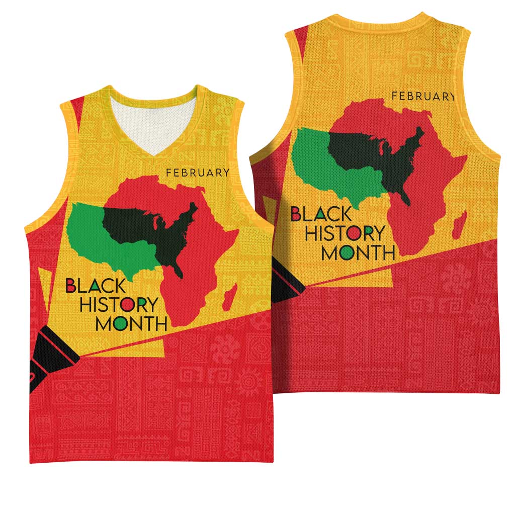Black History Month Basketball Jersey - African February Design DT02
