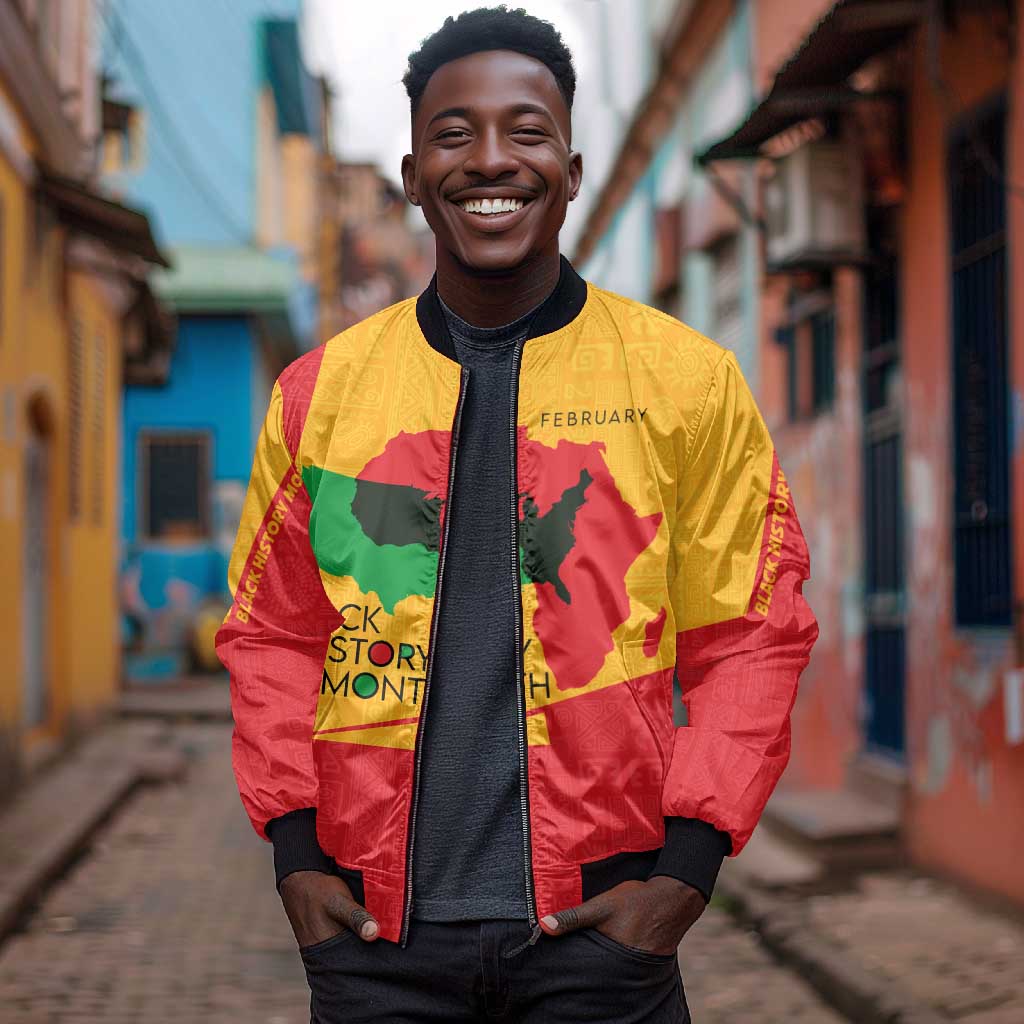 Black History Month Bomber Jacket - African February Design