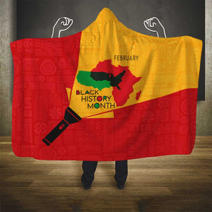 Black History Month Hooded Blanket - African February Design