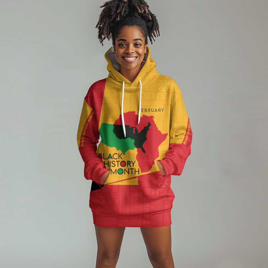 Black History Month Hoodie Dress - African February Design