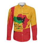 Black History Month Long Sleeve Button Shirt - African February Design