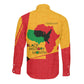 Black History Month Long Sleeve Button Shirt - African February Design