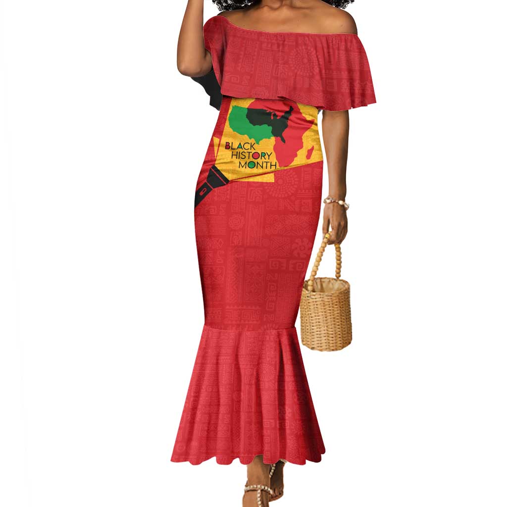 Black History Month Mermaid Dress - African February Design