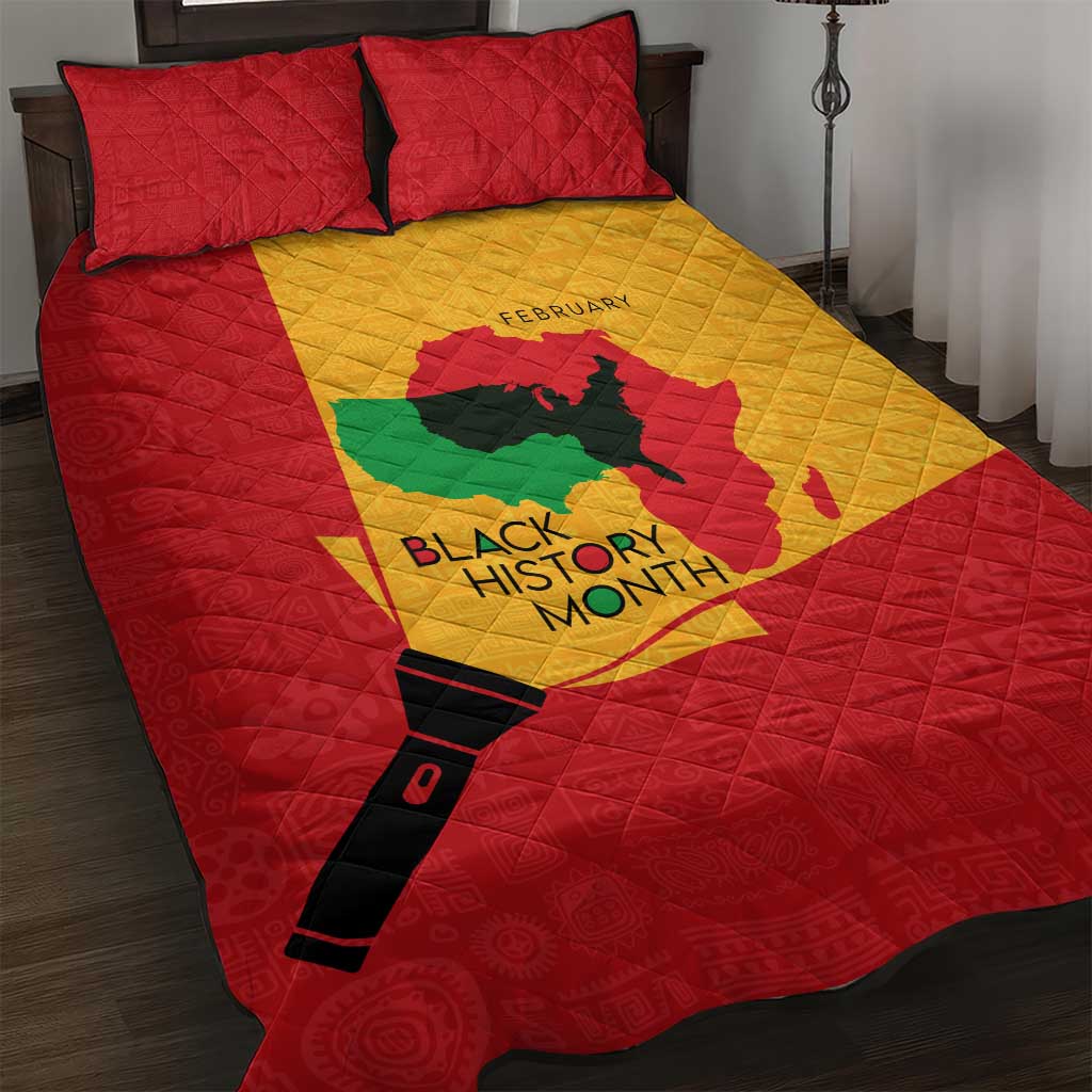 Black History Month Quilt Bed Set - African February Design