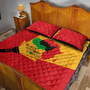 Black History Month Quilt Bed Set - African February Design