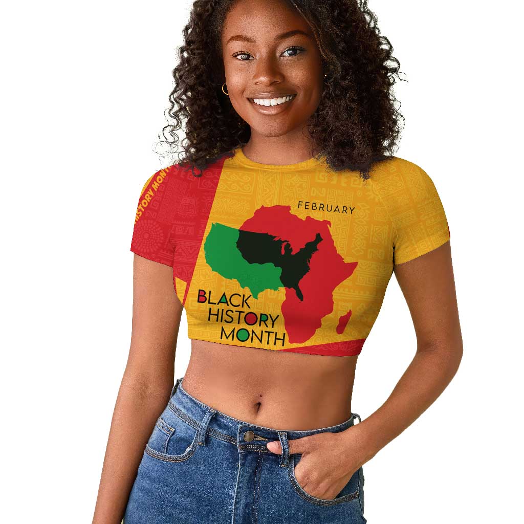 Black History Month Raglan Cropped T shirt - African February Design