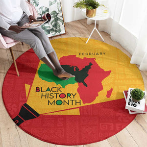 Black History Month Round Carpet - African February Design