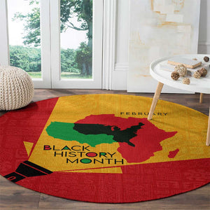 Black History Month Round Carpet - African February Design