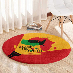 Black History Month Round Carpet - African February Design