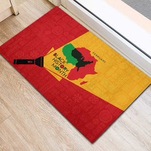 Black History Month Rubber Doormat - African February Design