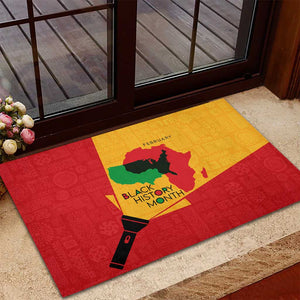 Black History Month Rubber Doormat - African February Design