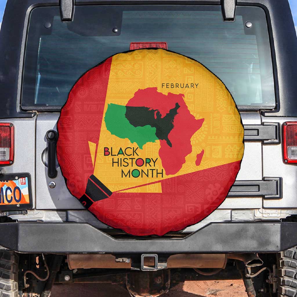 Black History Month Spare Tire Cover - African February Design