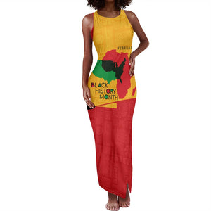 Black History Month Tank Maxi Dress - African February Design