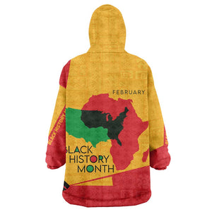 Black History Month Wearable Blanket Hoodie - African February Design