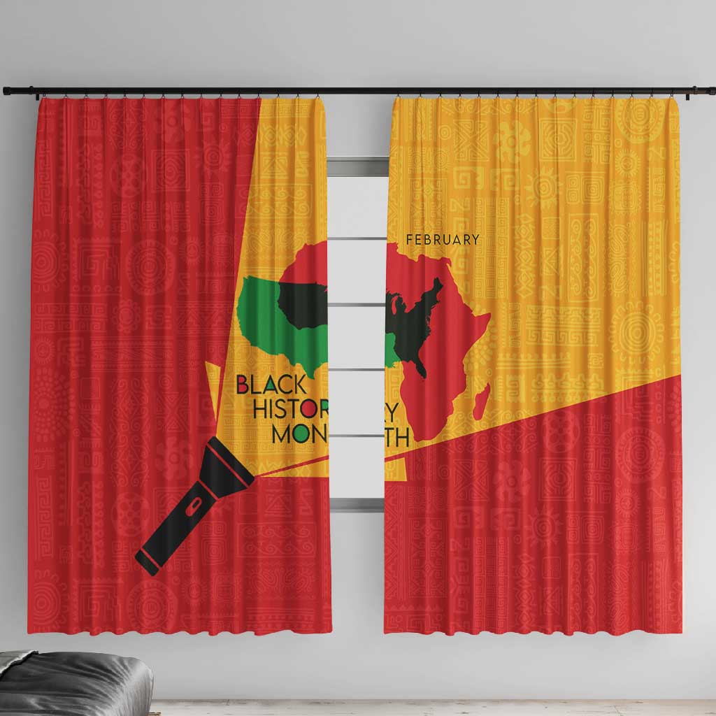 Black History Month Window Curtain - African February Design