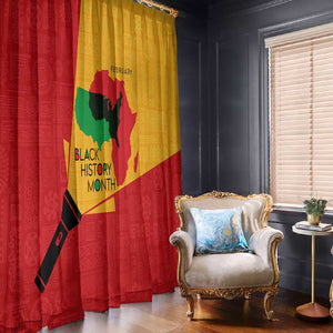 Black History Month Window Curtain - African February Design