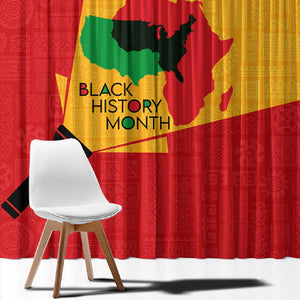 Black History Month Window Curtain - African February Design