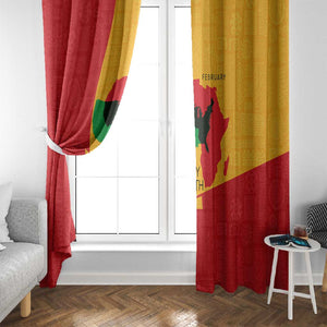 Black History Month Window Curtain - African February Design