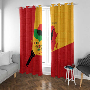 Black History Month Window Curtain - African February Design