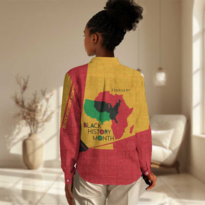 Black History Month Women Casual Shirt - African February Design