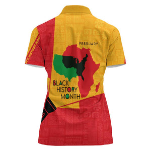 Black History Month Women Polo Shirt - African February Design