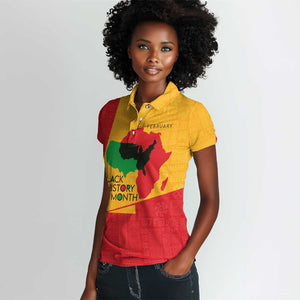 Black History Month Women Polo Shirt - African February Design