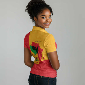 Black History Month Women Polo Shirt - African February Design