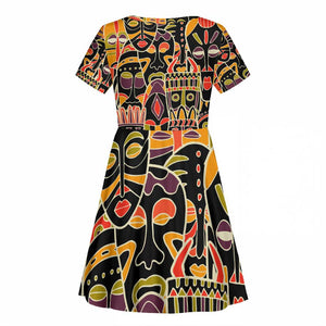 The Spirit of Africa Custom Kid Short Sleeve Dress