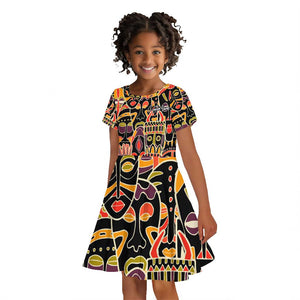 The Spirit of Africa Custom Kid Short Sleeve Dress