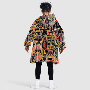 The Spirit of Africa Custom KId Wearable Blanket Hoodie