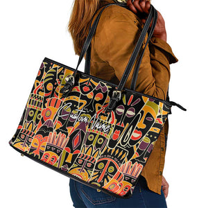 The Spirit of Africa Custom Leather Tote Bag