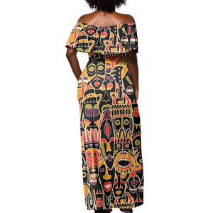 The Spirit of Africa Custom Off Shoulder Maxi Dress