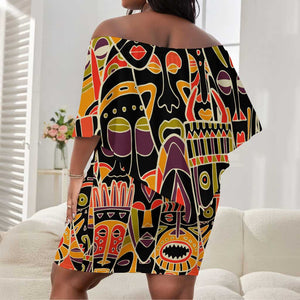 The Spirit of Africa Custom Off Shoulder Short Dress