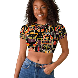 The Spirit of Africa Custom Raglan Cropped T shirt