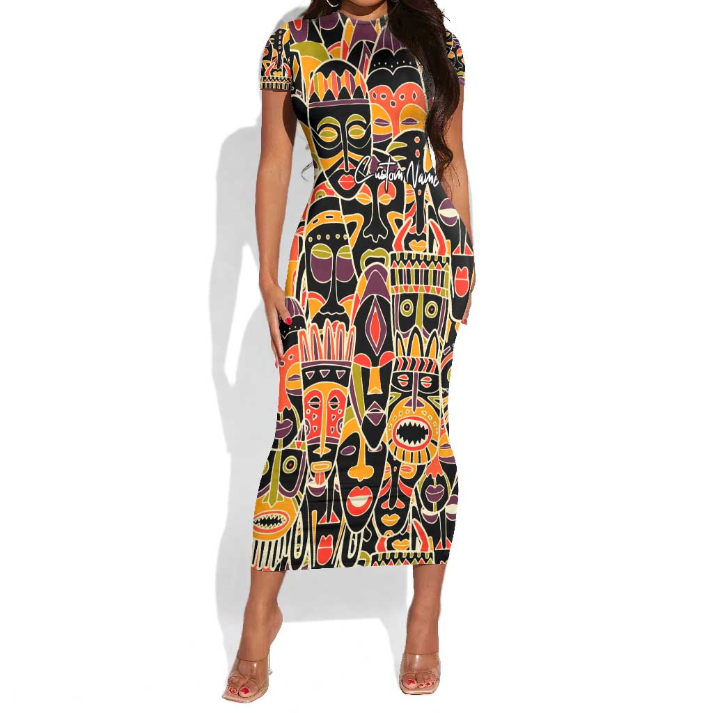 The Spirit of Africa Custom Short Sleeve Bodycon Dress