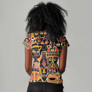 The Spirit of Africa Custom Women V-Neck T-Shirt