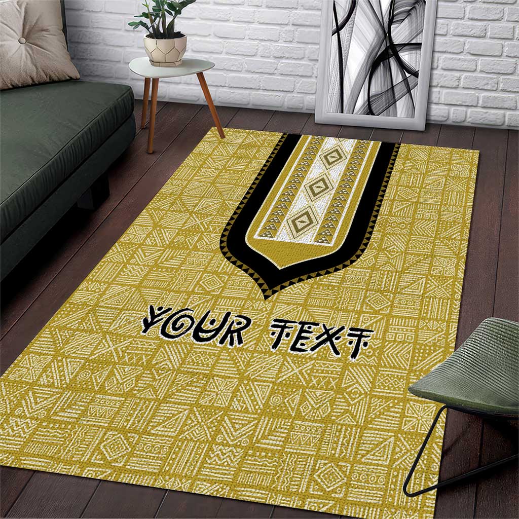 Personalized African Dashiki Area Rug - Mudcloth Style