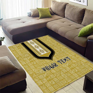 Personalized African Dashiki Area Rug - Mudcloth Style