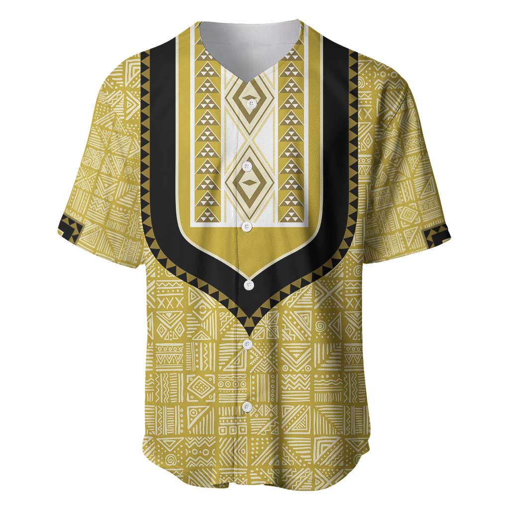 Personalized African Dashiki Baseball Jersey - Mudcloth Style